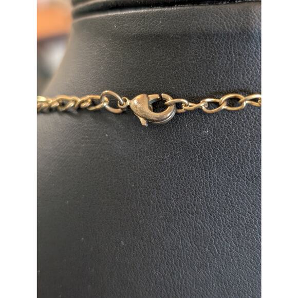 Antiqued Gold Tone Pendant Multi-Charm Long Chain 29.5"-31.5" Necklace - Picture 5 of 7